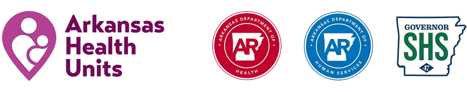 Arkansas Health Units logo with other agency logos